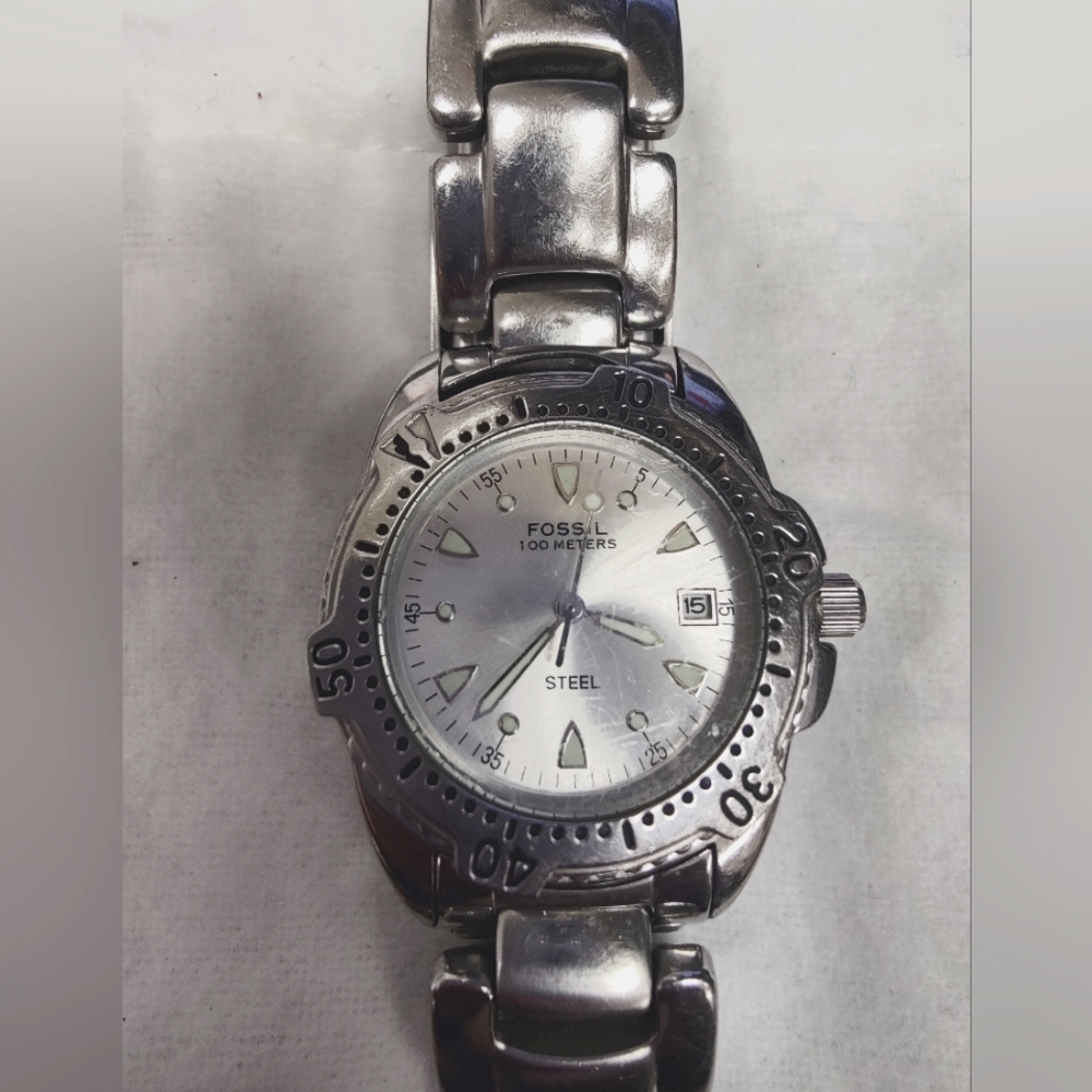 Fossil ladies steel watch.